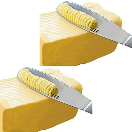 Stainless Steel Butter Spreader, Knife - 3 in 1 Kitchen Gadgets (2 Set)