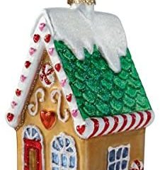 Old World Christmas 20064 Home Gifts Glass Blown Ornaments for Christmas Tree Cookie Cottage, Multicolor